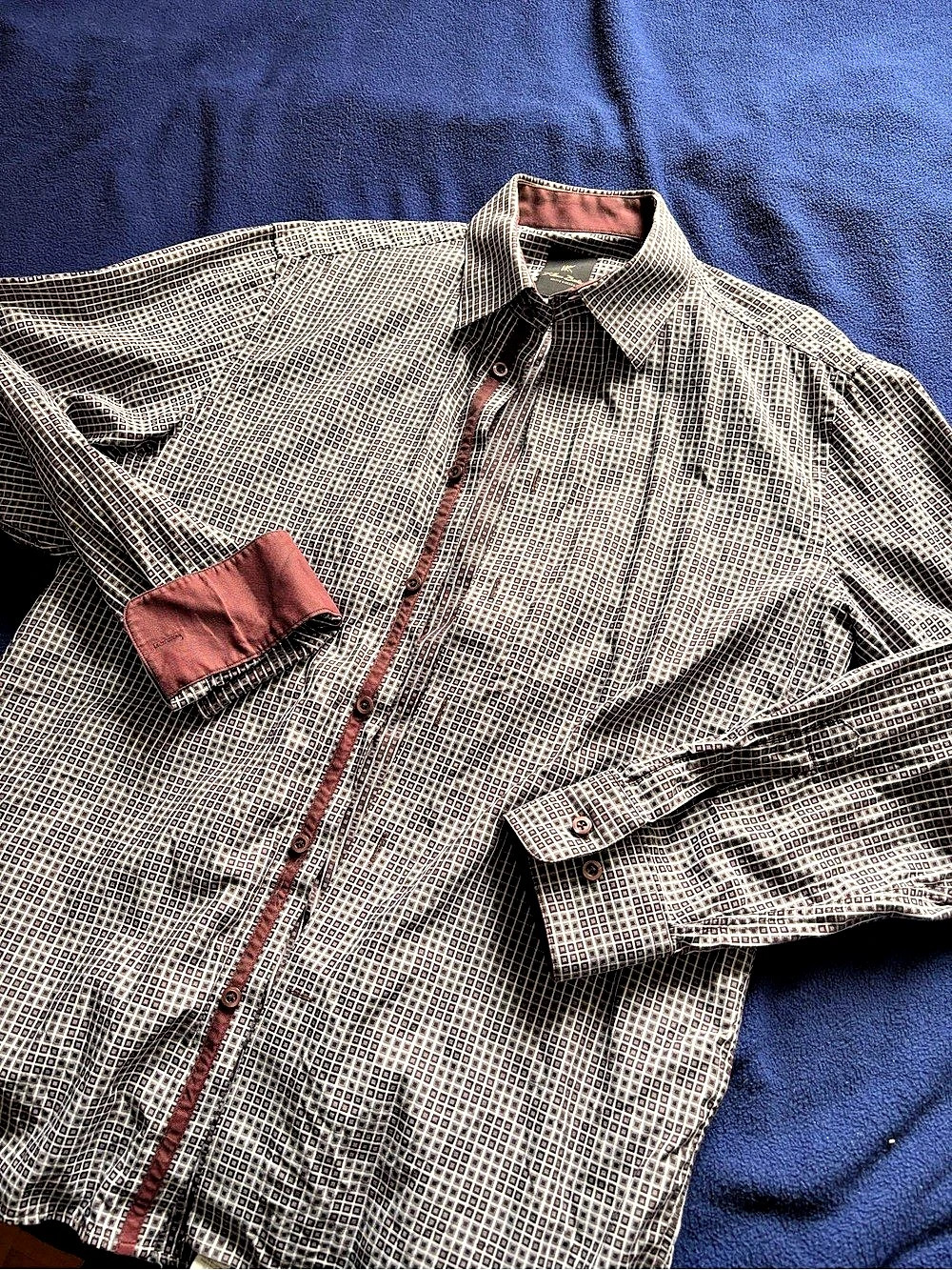 Klauss boehler Geometric Cotton Shirt Size Medium